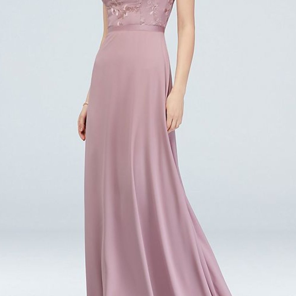 Quartz Georgette Bridesmaid Dress